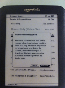 Kindle shits on itself